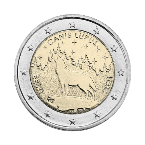2 EURO COIN Estonia 2021 - Wolf