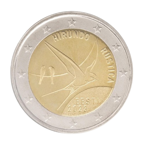 2 EURO COIN Estonia 2023 - Barn swallow